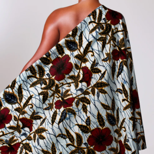 Pagne wax hollandais original Vlisco de Hollande- Hibuscus